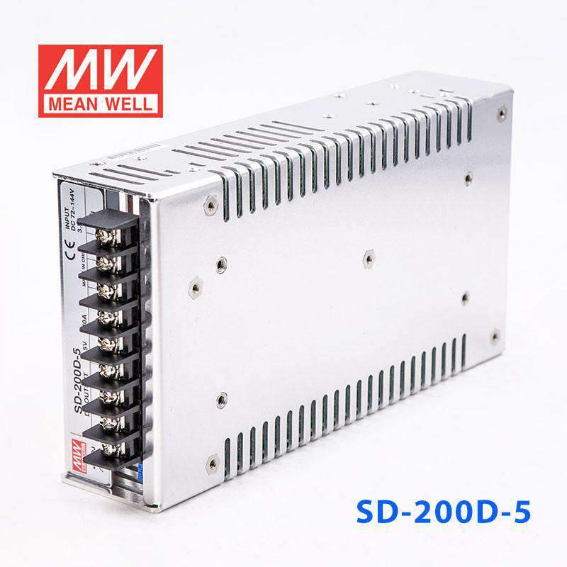 Mean Well SD-200D-5 DC-DC Converter - 200W - 72~144V in 5V out 40A - PHOTO 1