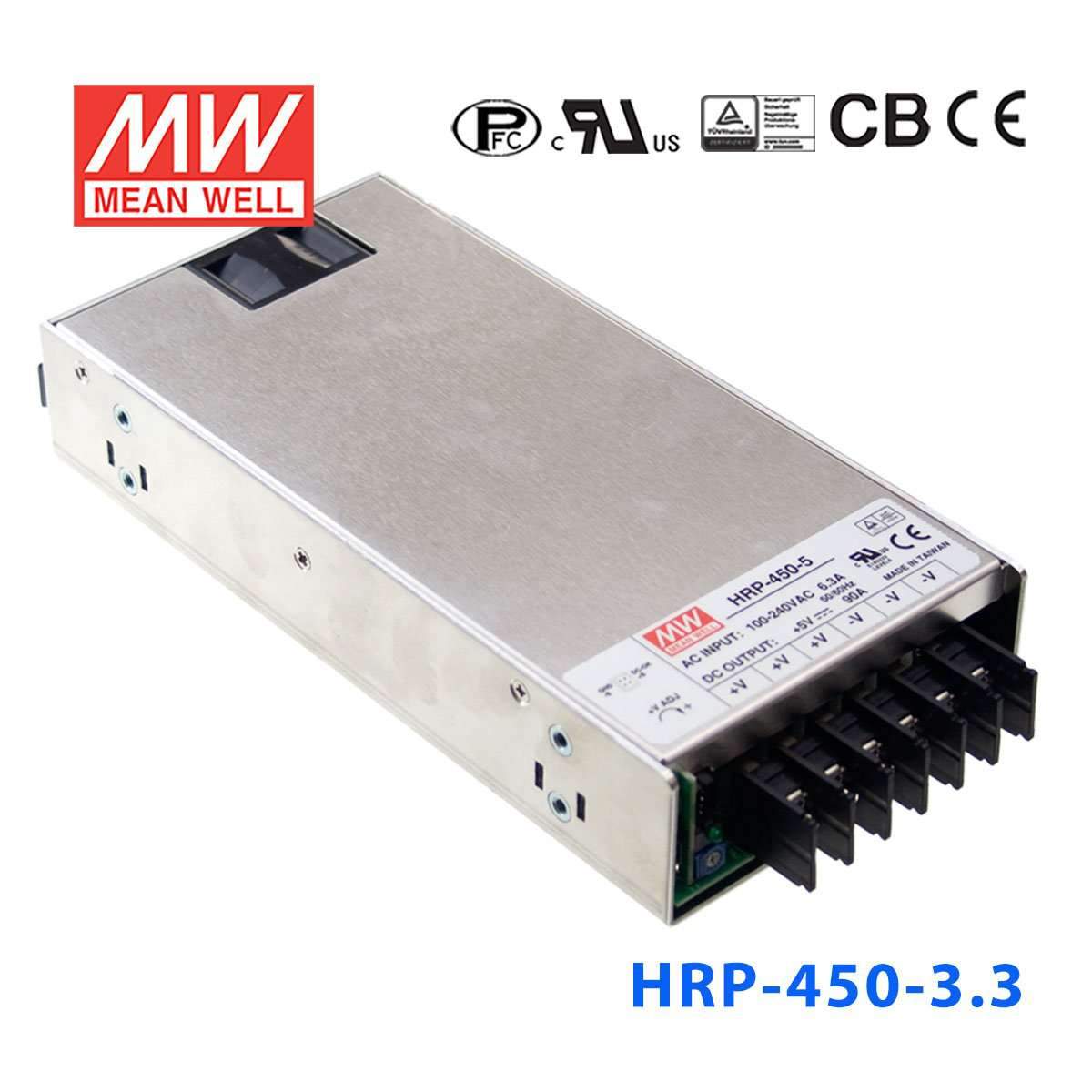 Mean Well HRP-450-3.3 Power Supply 297W 3.3V 90A