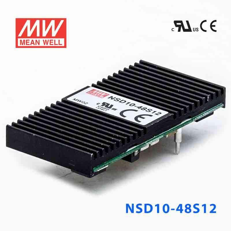 Mean Well NSD10-48S12 DC-DC Converter - 9.96W - 22~72V in 12V out 830mA