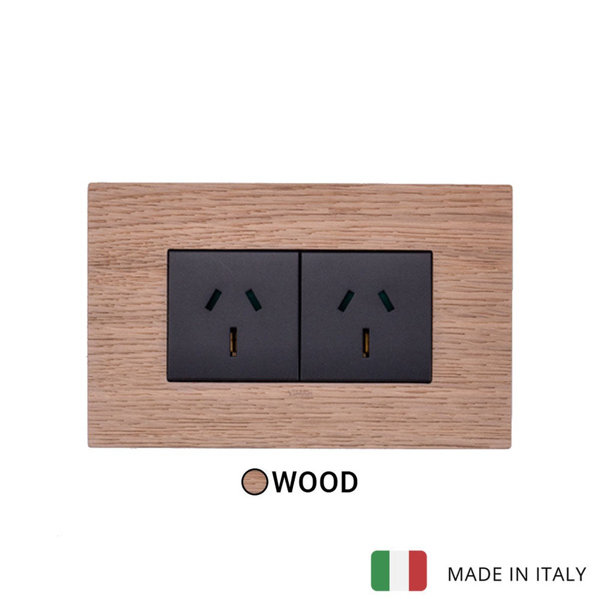 Vimar Eikon Wood 2 Socket - Oak - 15A - PHOTO 3