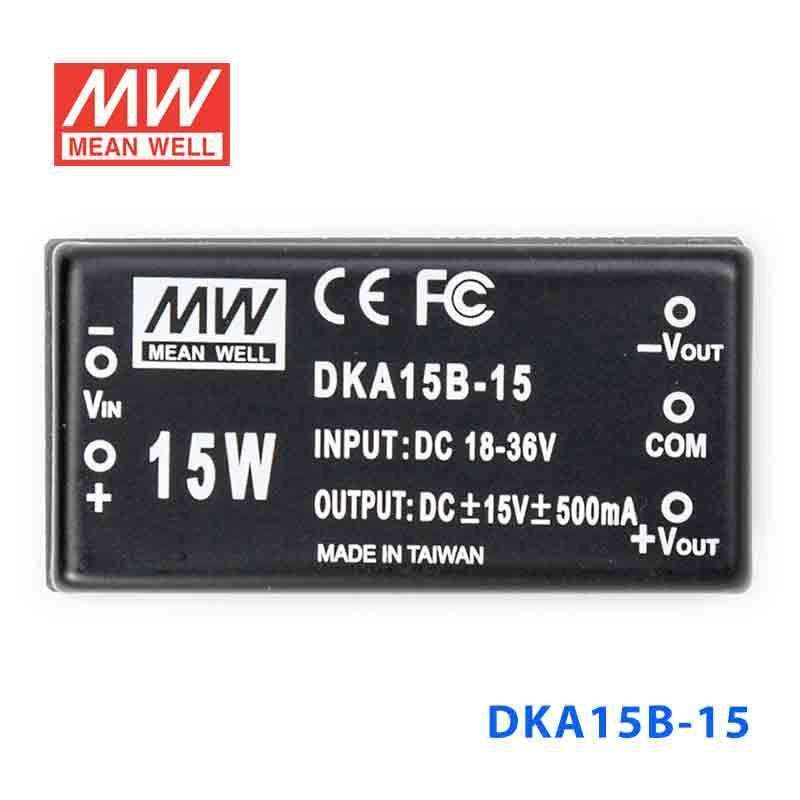 Mean Well DKA15B-15 DC-DC Converter - 15W - 18~36V in ±15V out 500mA - PHOTO 2