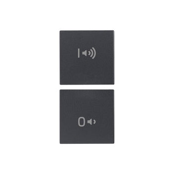 Vimar VM-20751.4 2 half buttons 1M ON/OFF vol.symb.grey