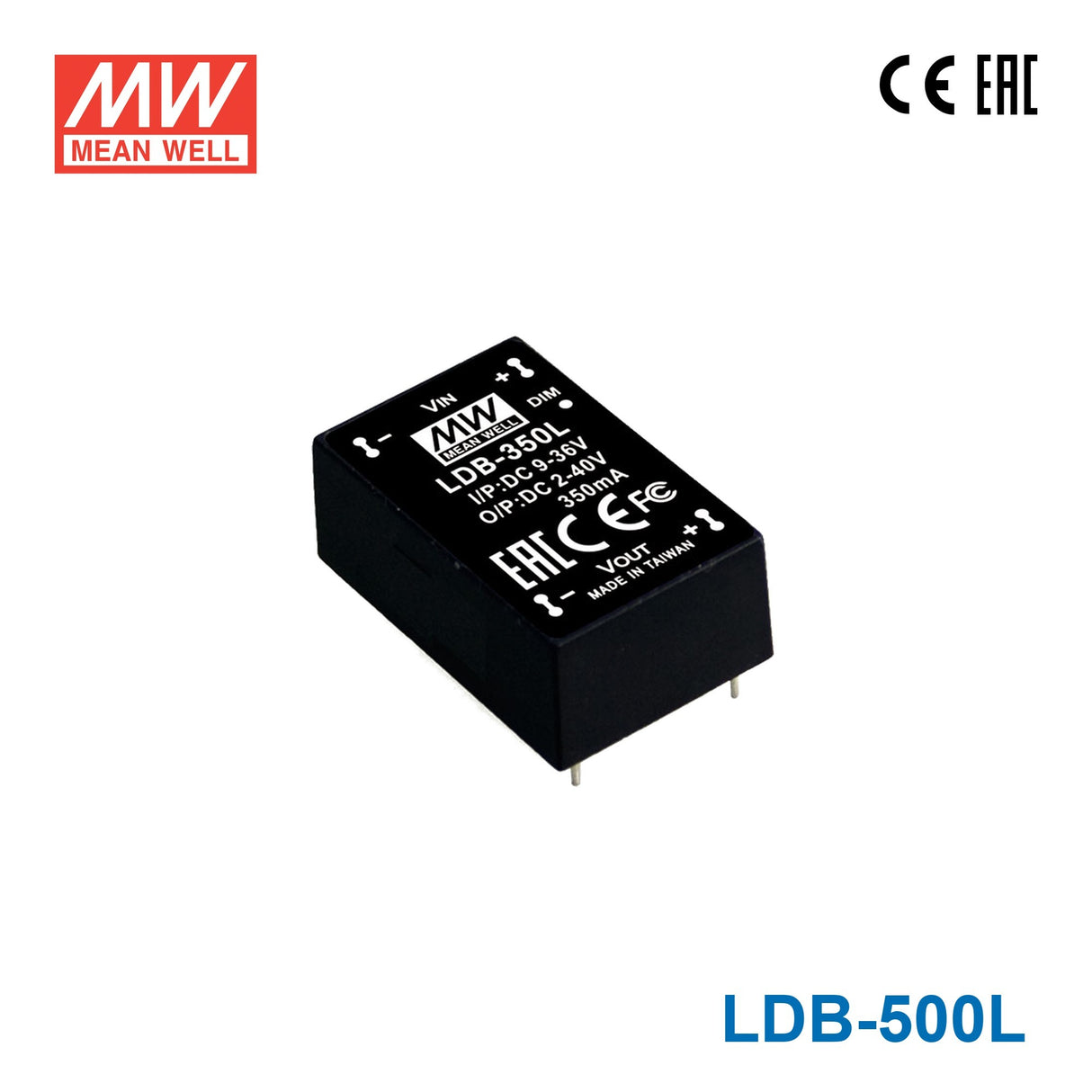 Mean Well LDB-500L DC/DC LED Driver CC 500mA - Buck-boost