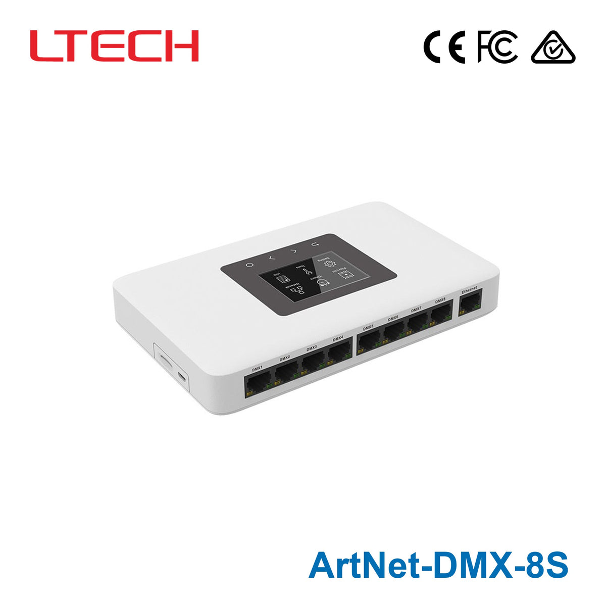 Ltech Artnet-DMX-8S Signal Converter - Ethernet to DMX