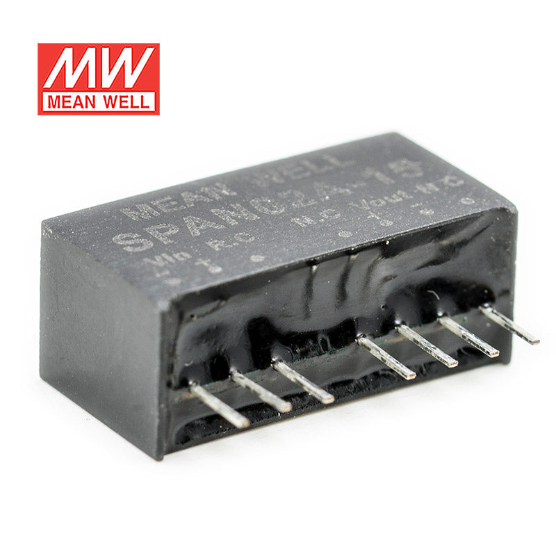 Mean Well SPAN02A-15 DC-DC Converter - 2W - 9~18V in 15V out 134mA