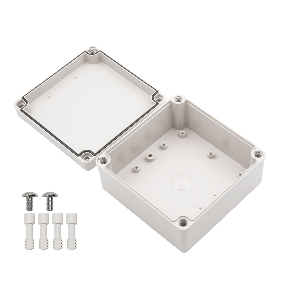 Boxco S-Series 150x150x75mm Plastic Enclosure, IP67, IK08, ABS, Grey Cover, Screw Type - PHOTO 3