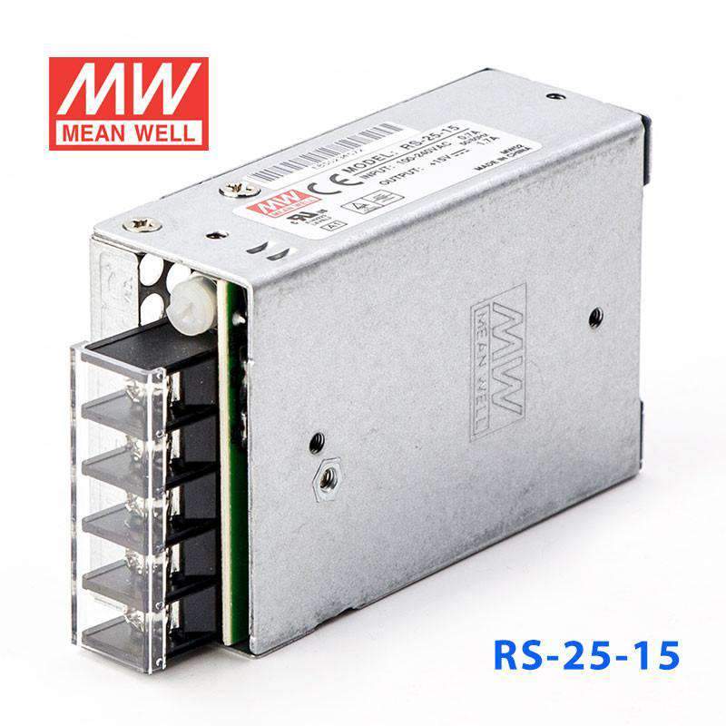 Mean Well RS-25-15 Power Supply 25W 15V 1.7A - PHOTO 1