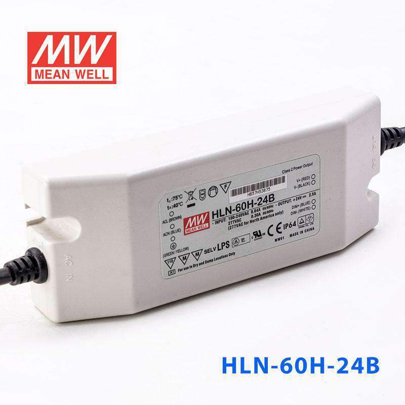 Mean Well HLN-60H-24B Power Supply 60W 24V - IP64, Dimmable 2.5A - PHOTO 1