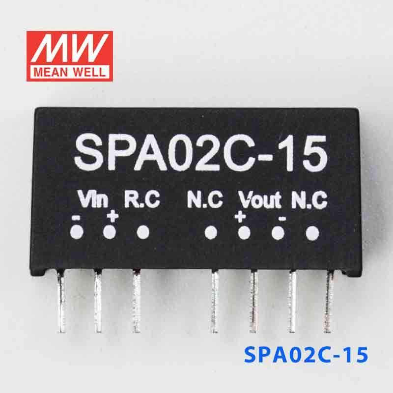 Mean Well SPA02C-15 DC-DC Converter - 2W - 36~72V in 15V out - PHOTO 2