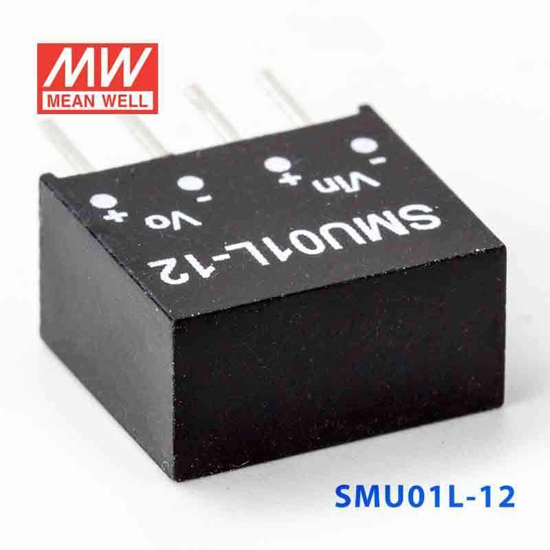 Mean Well SMU01L-12 DC-DC Converter - 1W - 4.5~5.5V in 12V out 84mA - PHOTO 1