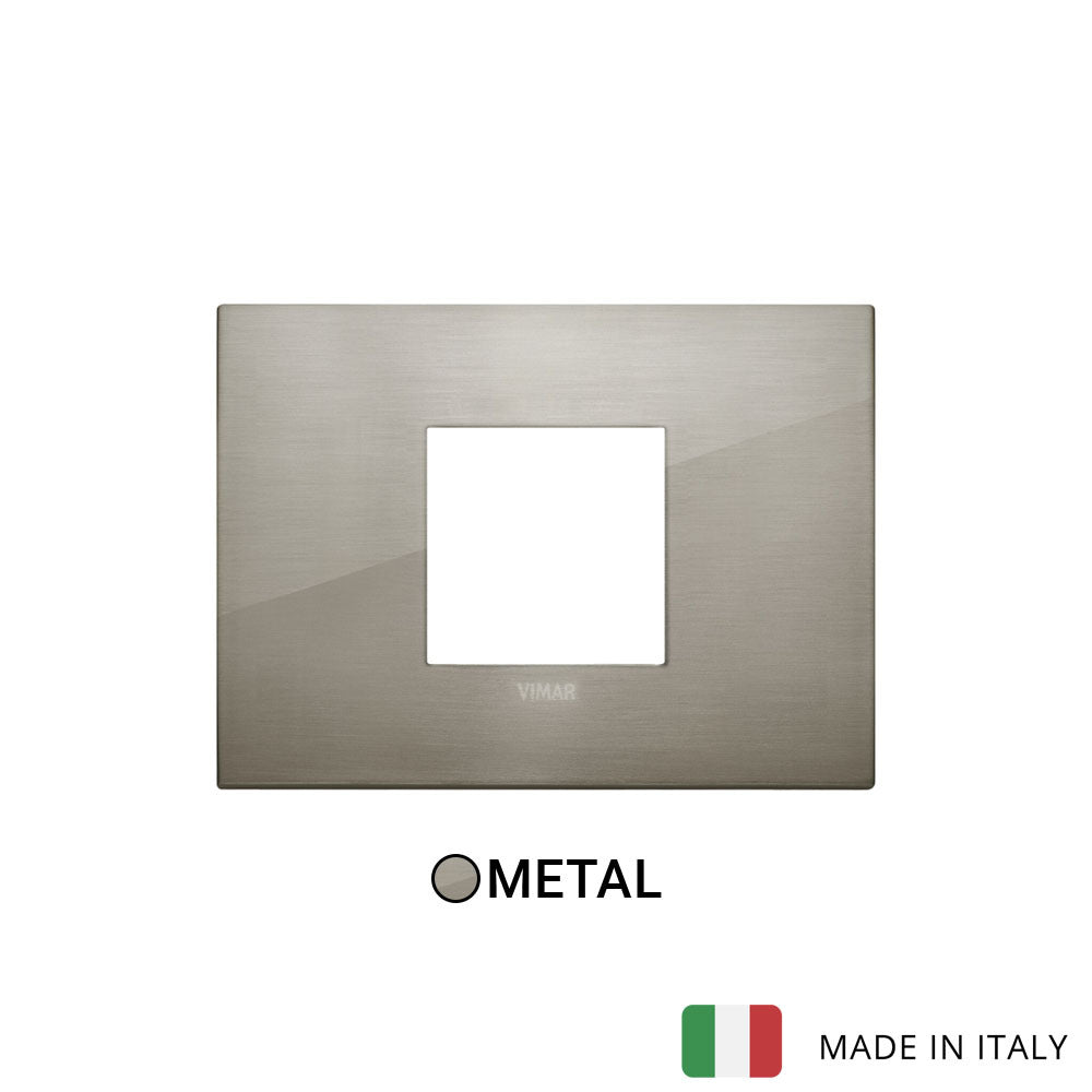 Vimar Arke Classic Plate 2centrM Metal Brushed Inox