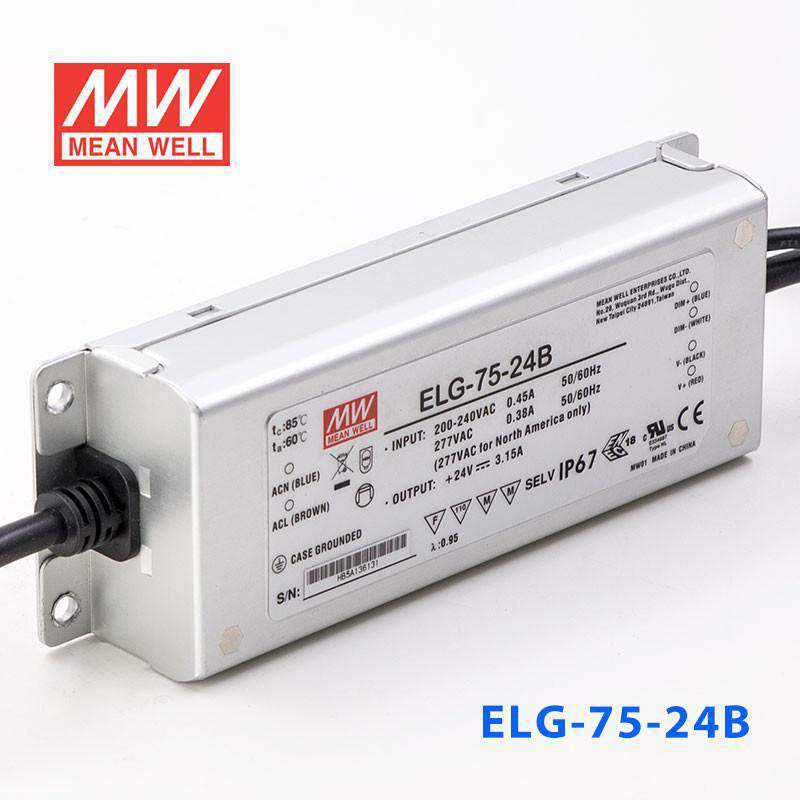 Mean Well ELG-75-24B Power Supply 75W 24V - Dimmable 3.15A - PHOTO 1