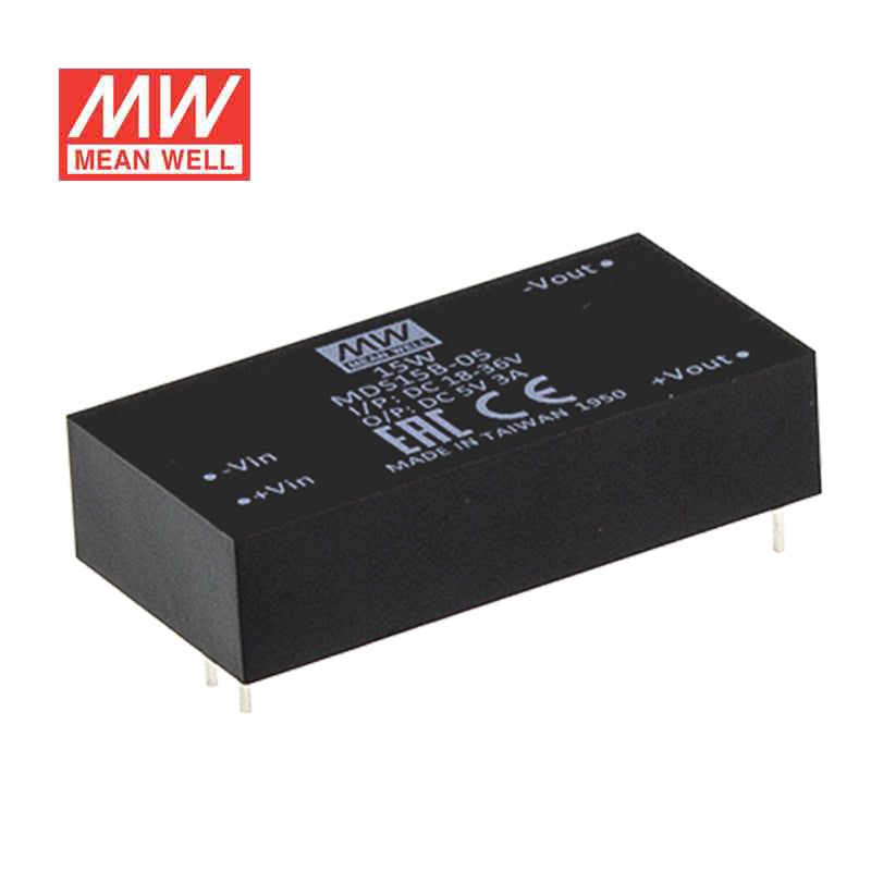 Mean Well MDS15A-05 DC-DC Converter - 15W - 9~18V in 5V out 3A