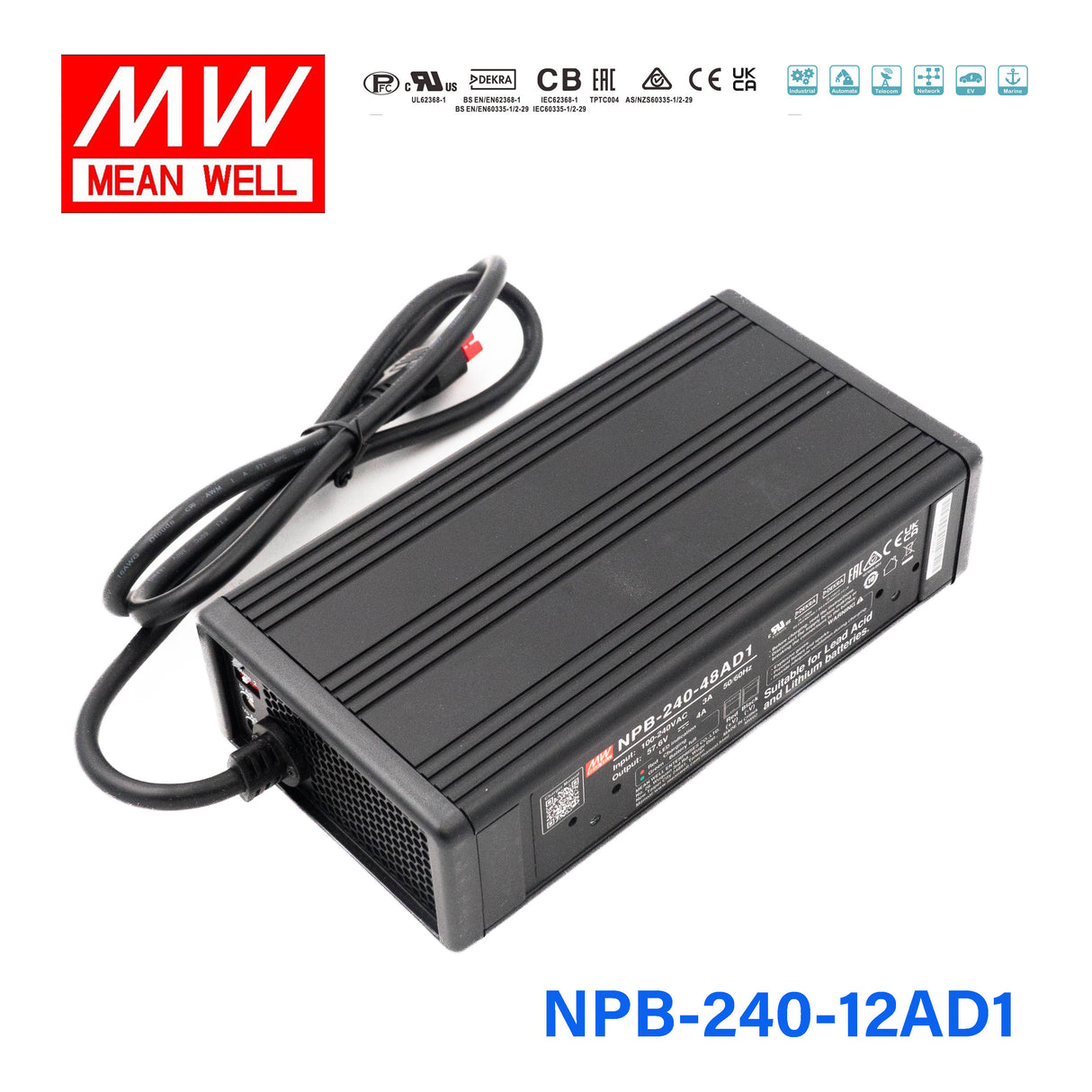 Mean Well NPB-240-12AD1 Battery Charger 240W 12V Anderson Connector