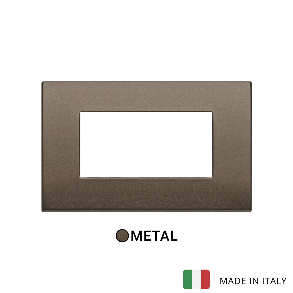 Vimar Arke Classic Plate 4M Aluminium Dark Bronze
