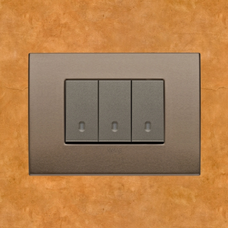 Vimar Arke Metal 3 Gang switch - Dark Bronze - 16A - PHOTO 24