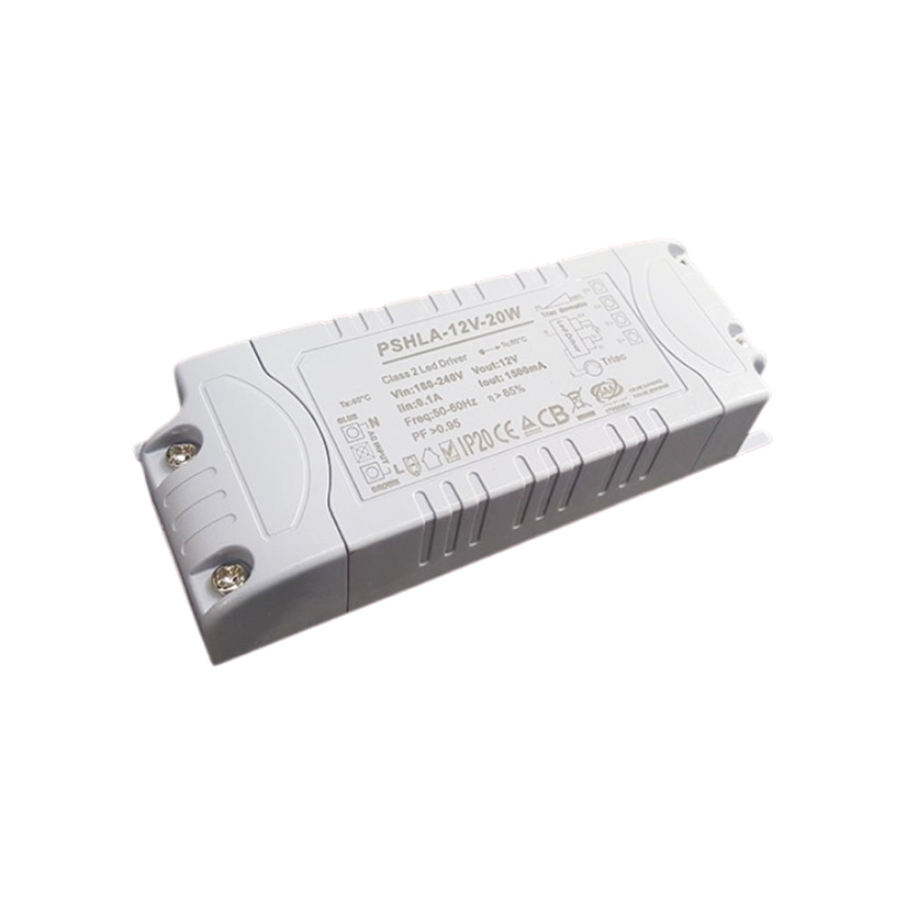 Thinkwise PSHLA-12V-20W Triac Dimmable Power Supply - 20W 12V 1.66A - Screw Terminal