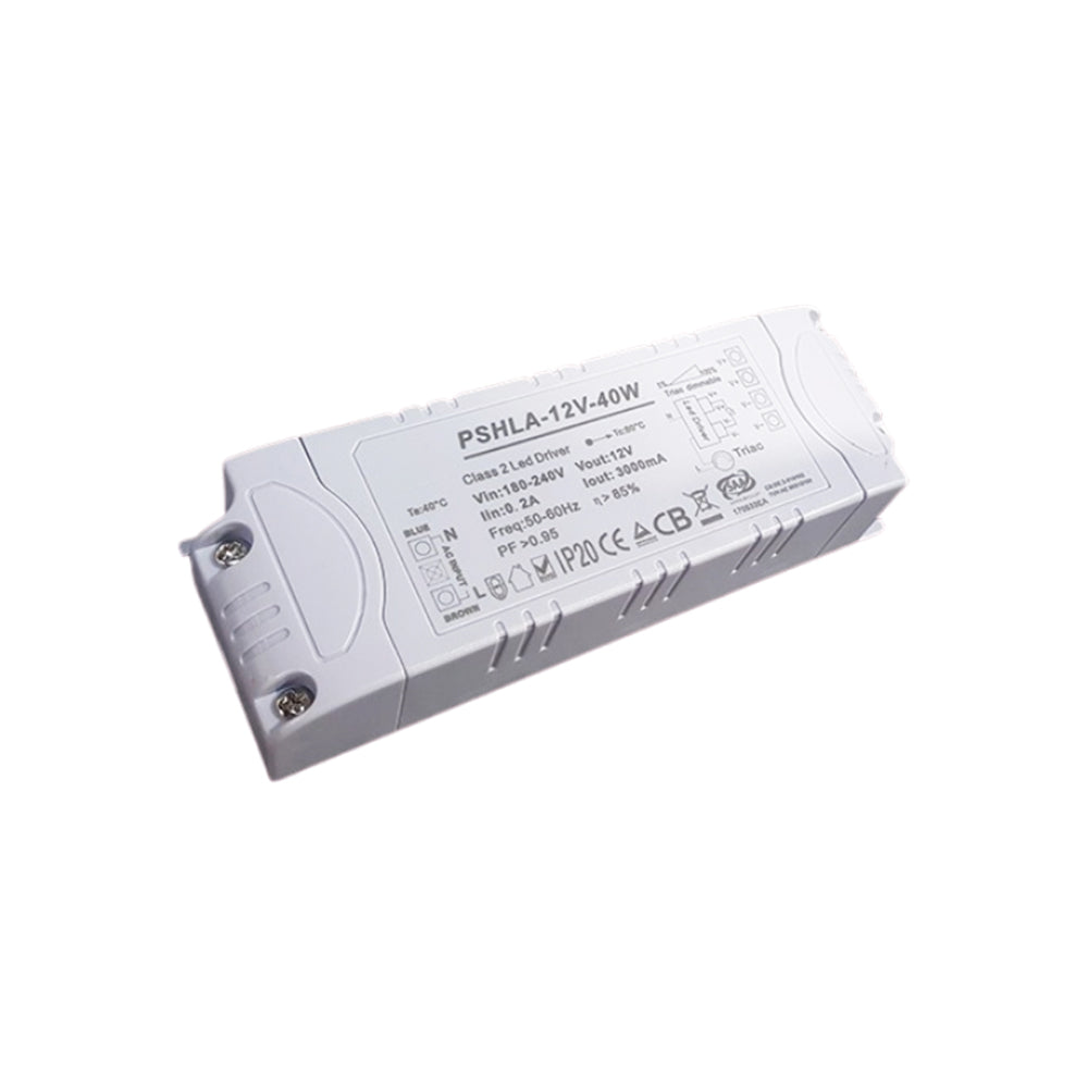 Thinkwise PSHLA-12V-40W Triac Dimmable Power Supply - 40W 12V 3.33A - Screw Terminal