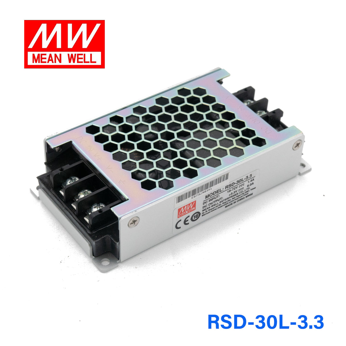 Mean Well RSD-30L-3.3 DC-DC Converter - 19.8W - 18~72V in 3.3V out 6A