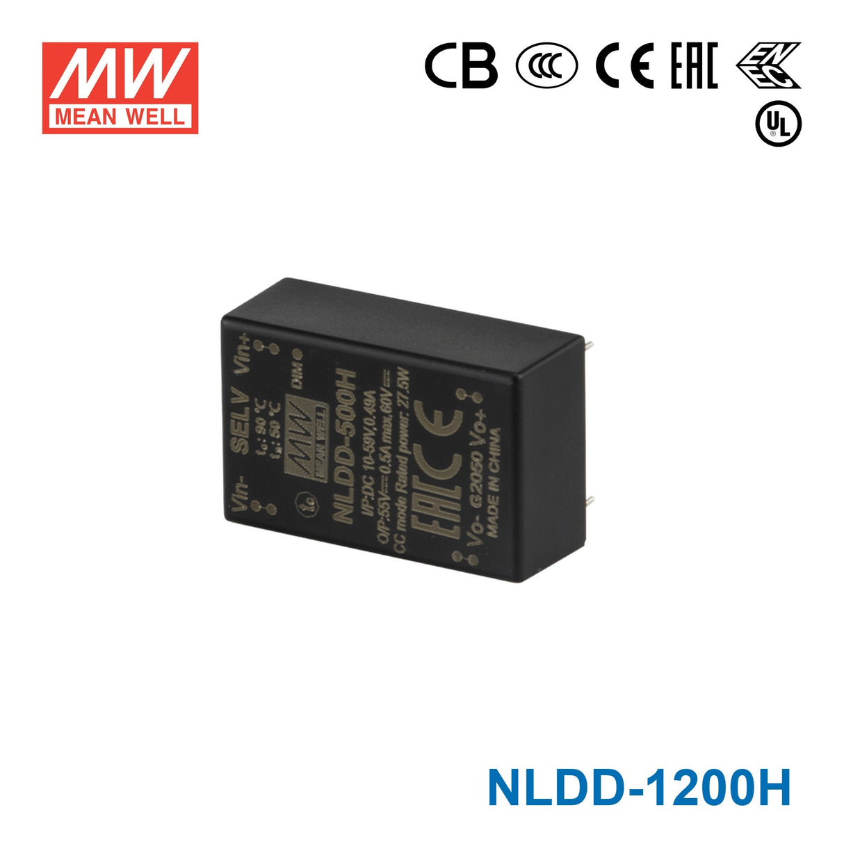 Mean Well NLDD-1200H DC/DC LED Driver CC 1200mA - Step-down