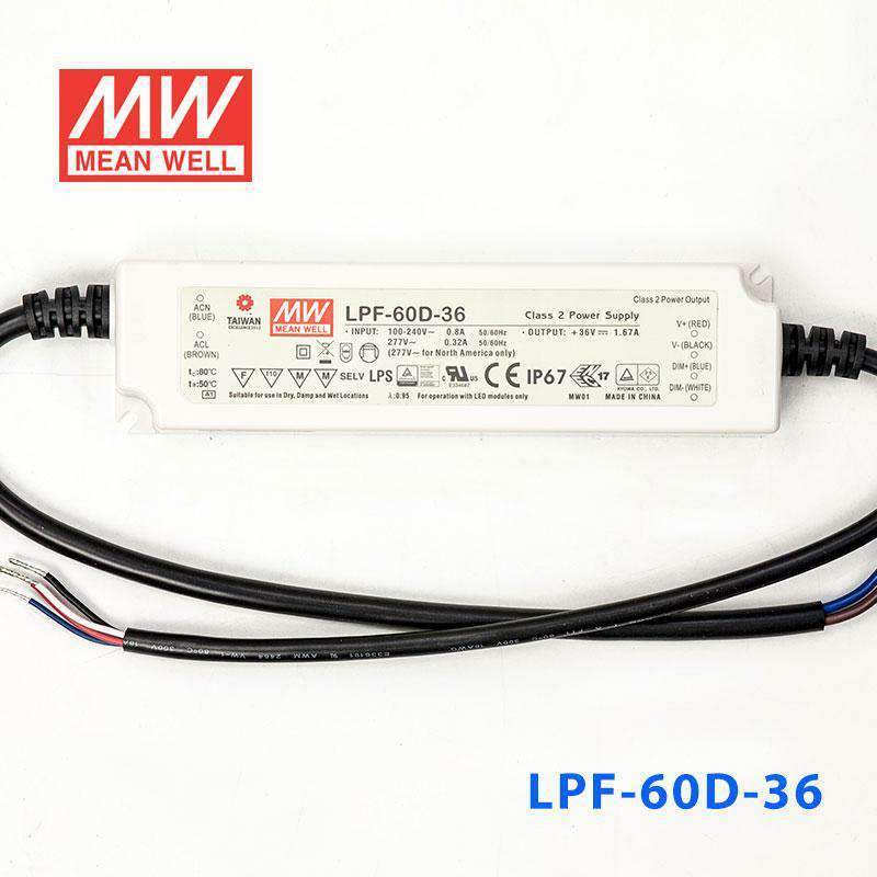 Mean Well LPF-60D-36 Power Supply 60W 36V - Dimmable 1.67A - PHOTO 2