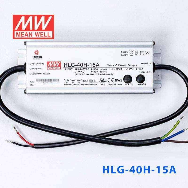 Mean Well HLG-40H-15A Power Supply 40W 15V - Adjustable 2.67A - PHOTO 2