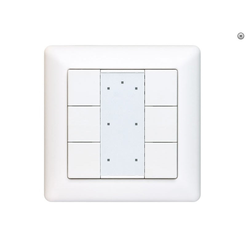 Sunricher DALI2 Wall Panel, 6 Buttons, White