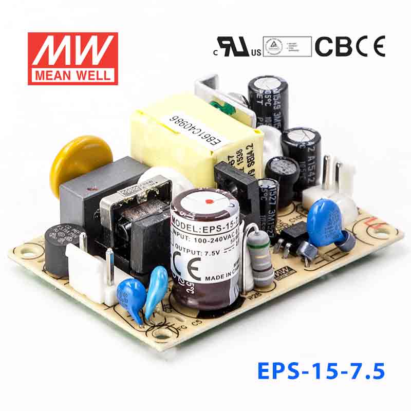 Mean Well EPS-15-7.5 Power Supply 15W 7.5V 2A
