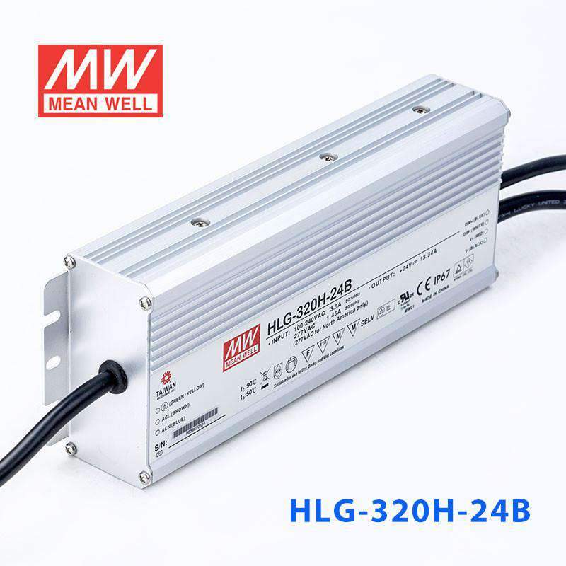 Mean Well HLG-320H-24B Power Supply 320W 24V- Dimmable 13.34A - PHOTO 1