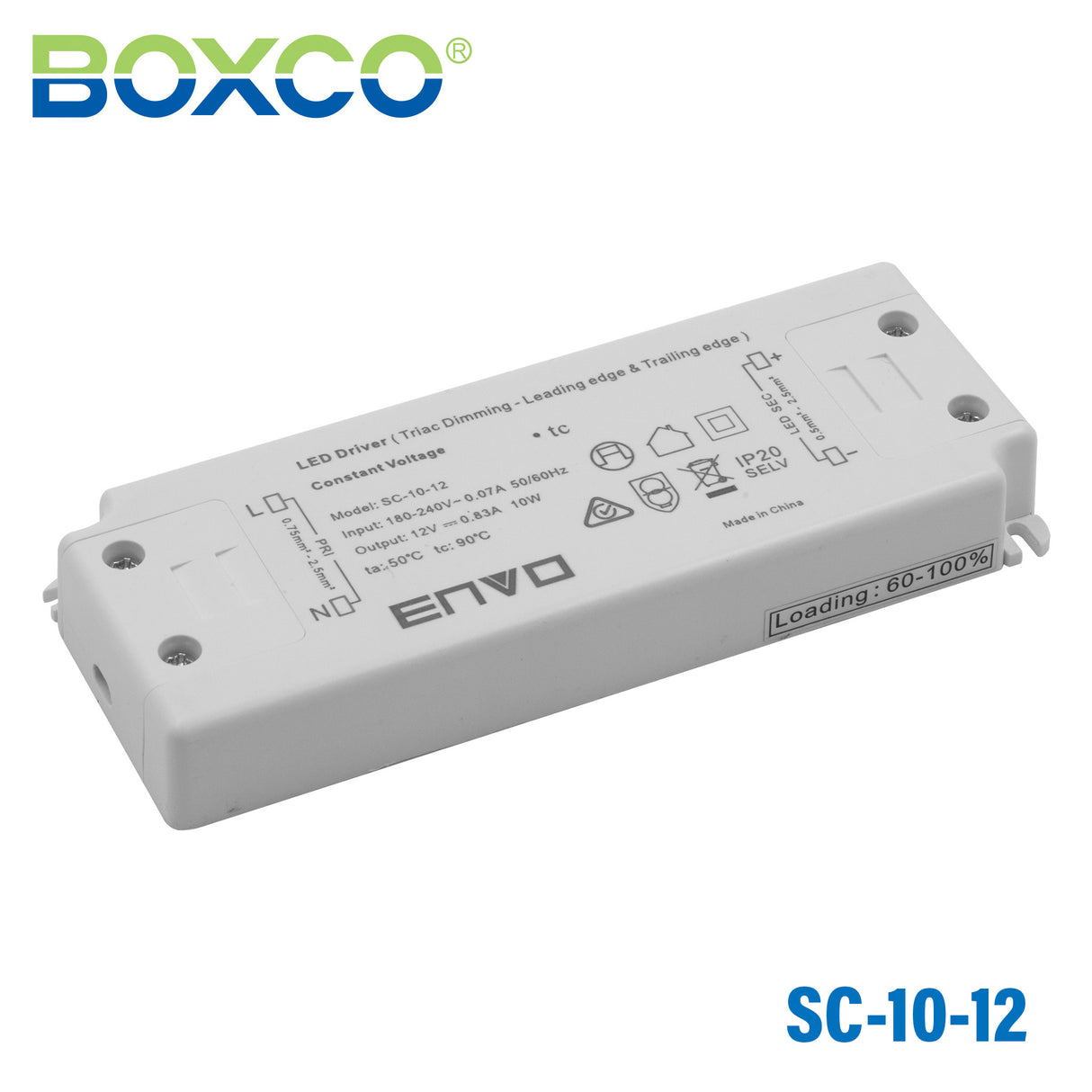 Envo SC-10-12 Power Supply 10W 12V - Triac dimmable 830mA