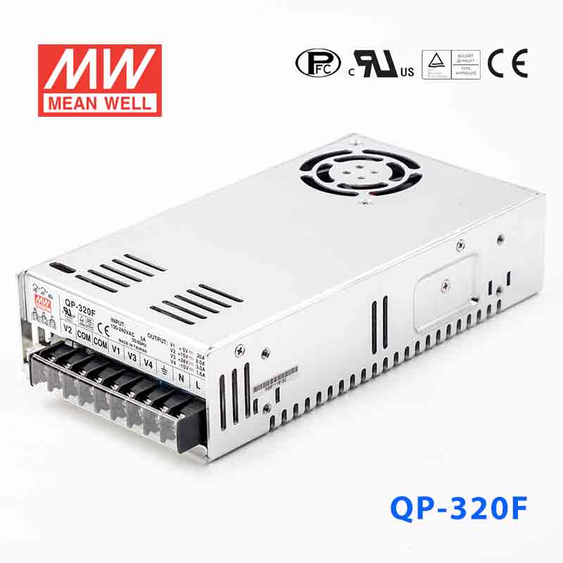 Mean Well QP-320F Power Supply 320W 5V 15V 24V -15V 20A