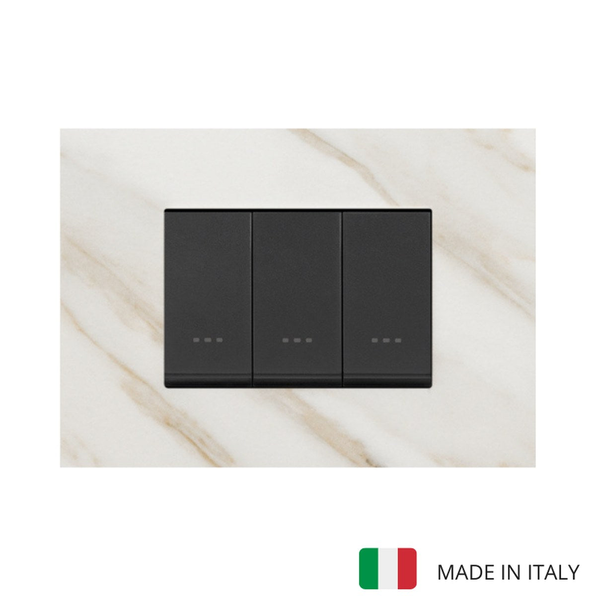 Vimar Eikon Marble 3 Gang Switch - White Calacatta - 16A - PHOTO 13