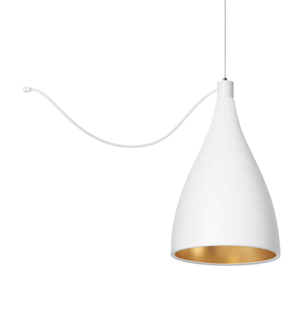 Pablo Pendant Swell XL String Single Narrow White / Brass