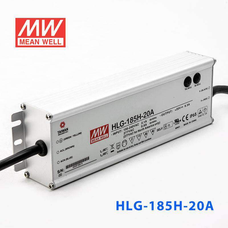 Mean Well HLG-185H-20A Power Supply 185W 20V - Adjustable 9.3A - PHOTO 1