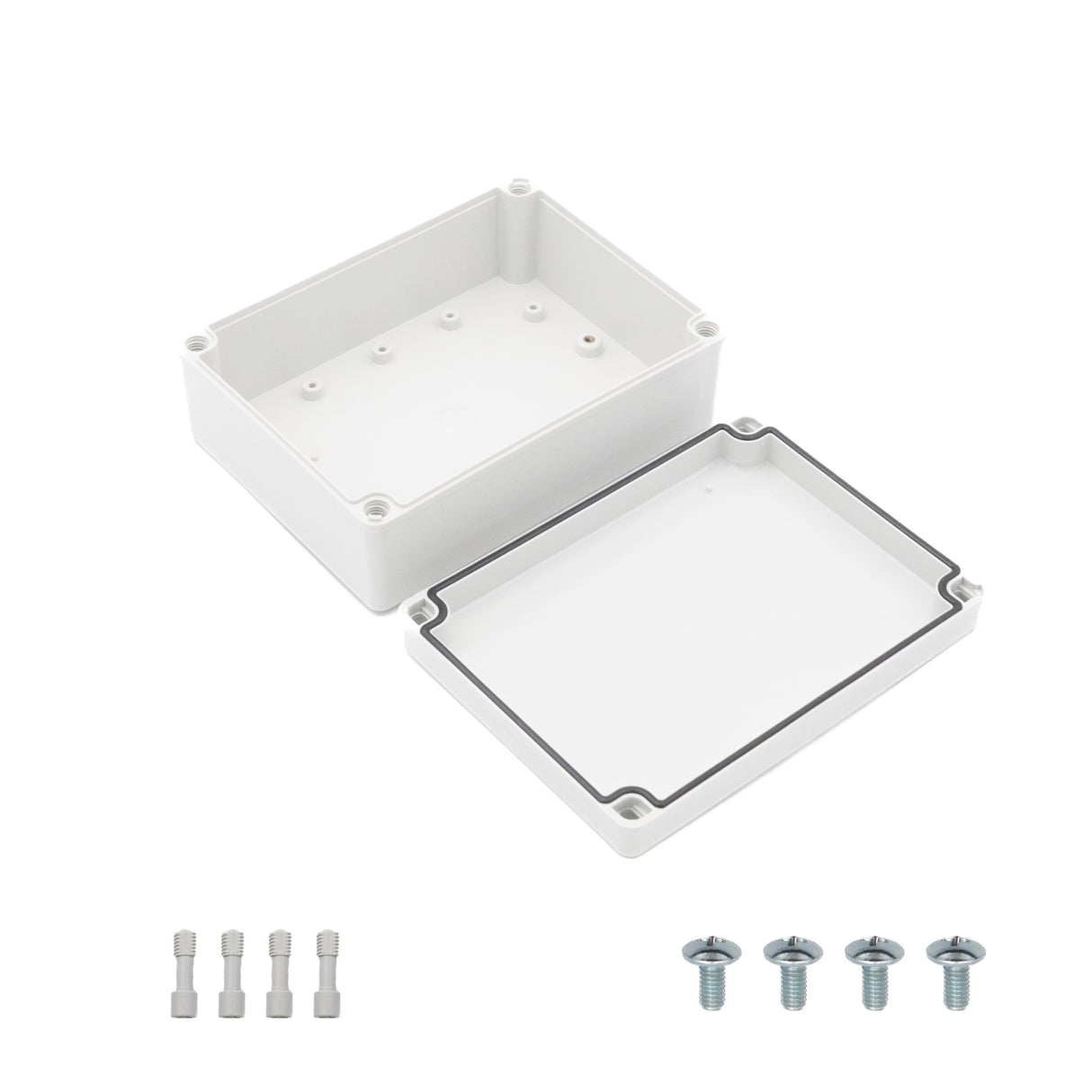 Boxco S-Series 150x200x75mm Plastic Enclosure, IP67, IK08, PC, Grey Cover, Screw Type - PHOTO 3