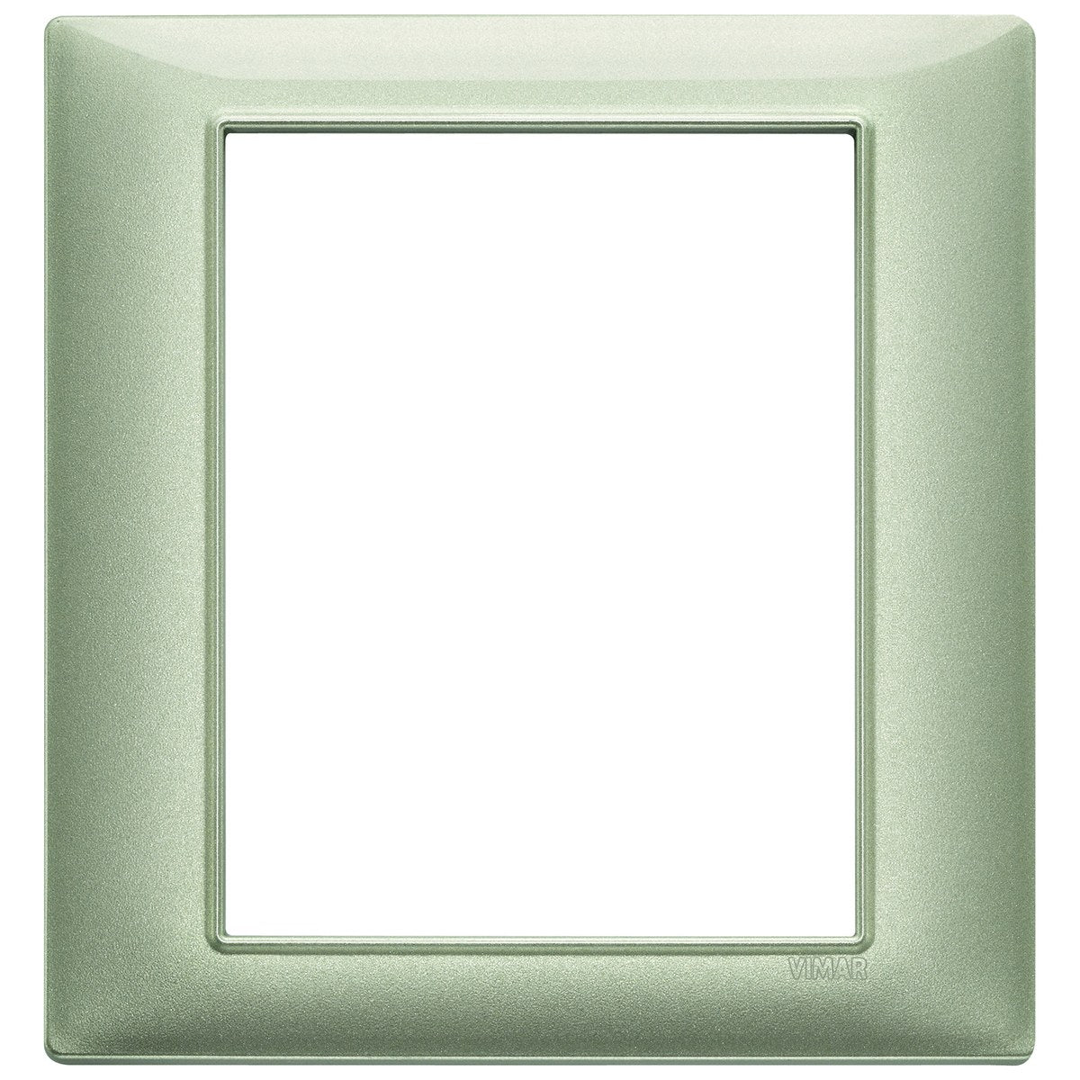 Vimar Plana Plate 8M Technopolymer Metallized Green