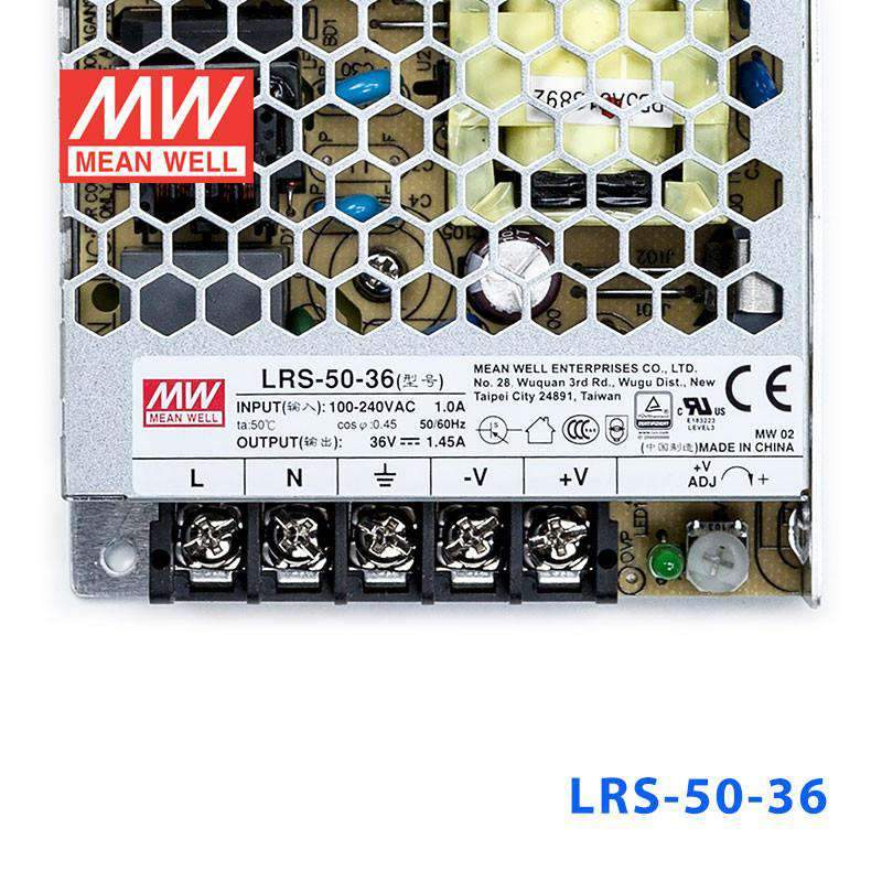 Mean Well LRS-50-36 Power Supply 50W 36V 1.45A - PHOTO 2