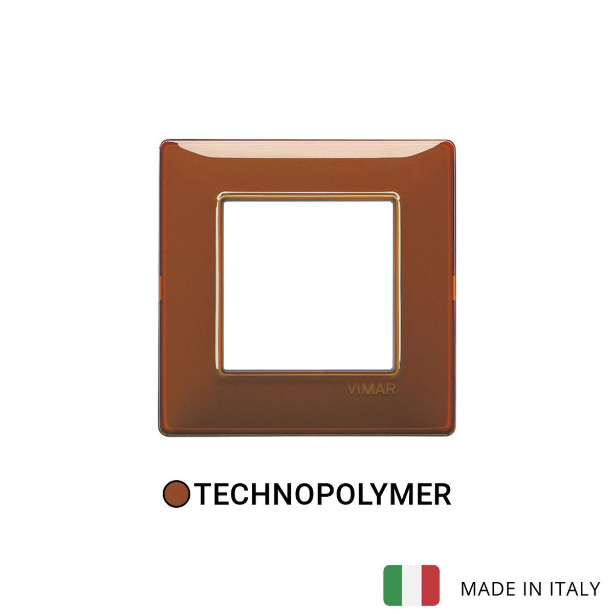 Vimar Plana Plate 2M Technopolymer Brown - Square