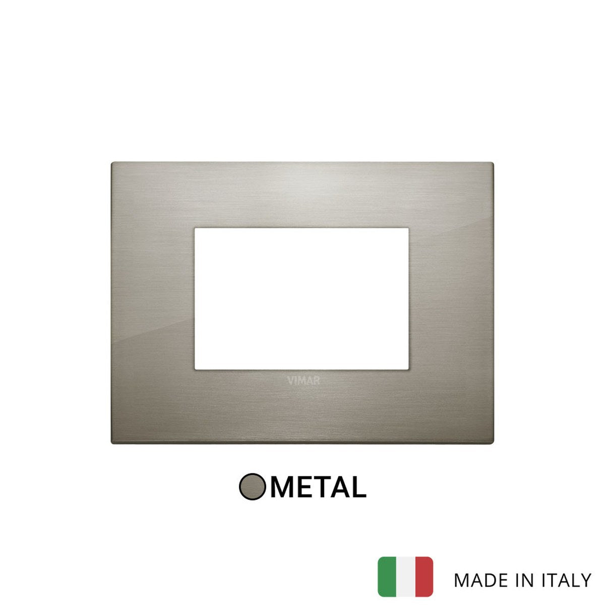 Vimar Arke Classic Plate 3M Metal Brushed Inox