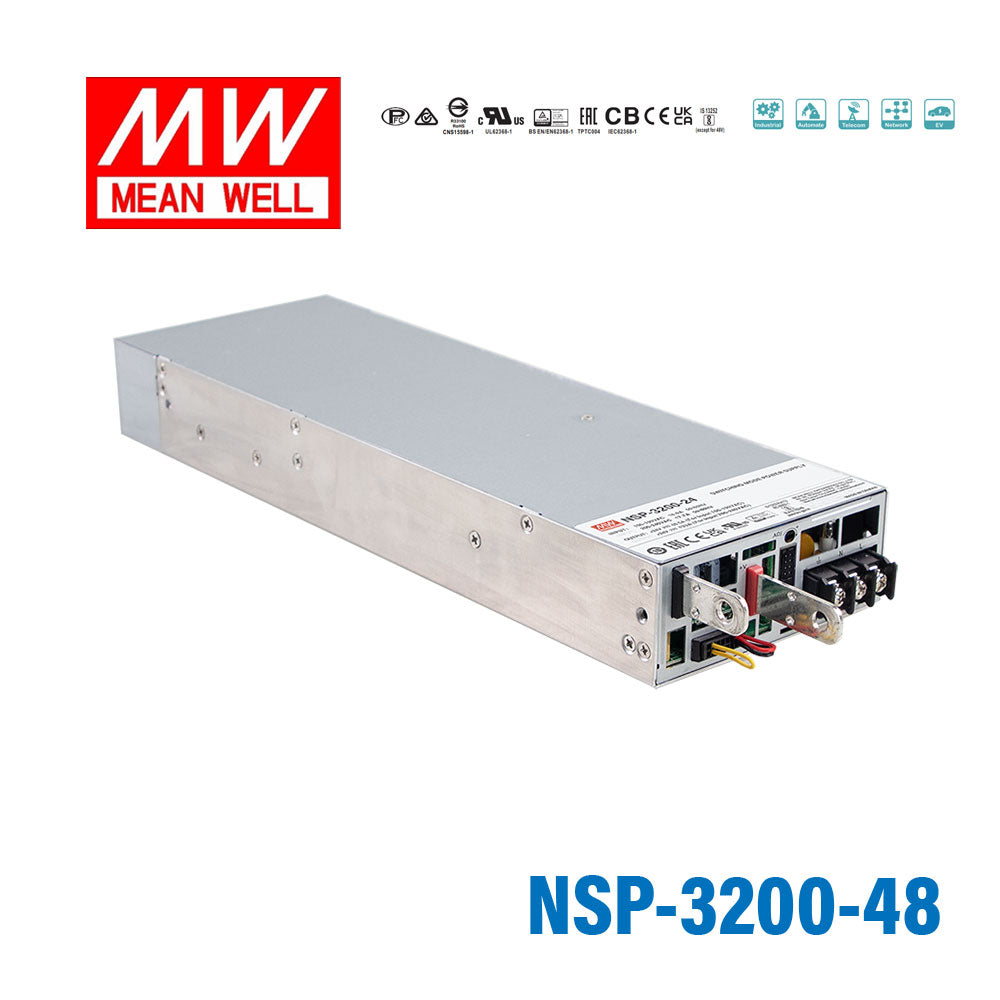 Mean Well NSP-3200-48 3216W 48V Compact Power Supply 67A