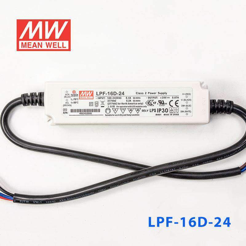 Mean Well LPF-16D-24 Power Supply 16W 24V - Dimmable 670mA - PHOTO 2