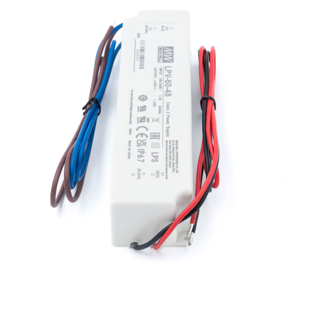 Mean Well LPV-60-48 LED Driver — 60W 48V 1.25A IP67 Waterproof - PHOTO 3