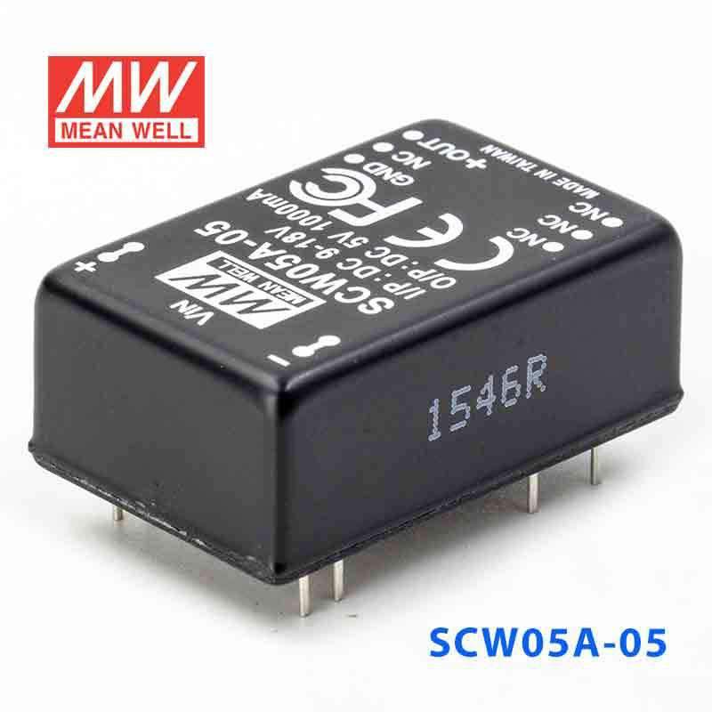 Mean Well SCW05A-05 DC-DC Converter - 5W 9~18V DC in 5V out 1A - PHOTO 1