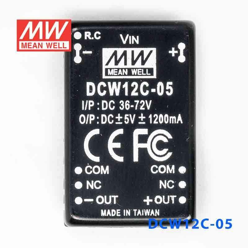 Mean Well DCW12C-05 DC-DC Converter - 12W - 36~72V in ±5V out 1.2A - PHOTO 2