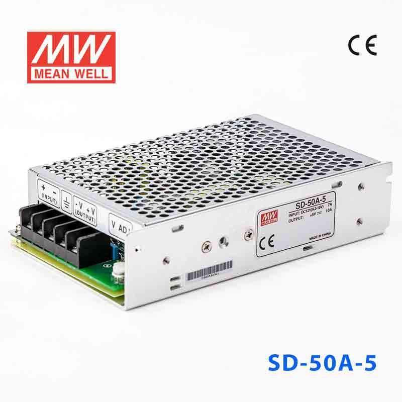 Mean Well SD-50A-5 DC-DC Converter - 50W - 9.2~18V in 5V out 10A