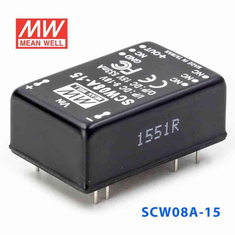 Mean Well SCW08A-15 DC-DC Converter - 8W 9~18V DC in 15V out 533mA - PHOTO 1