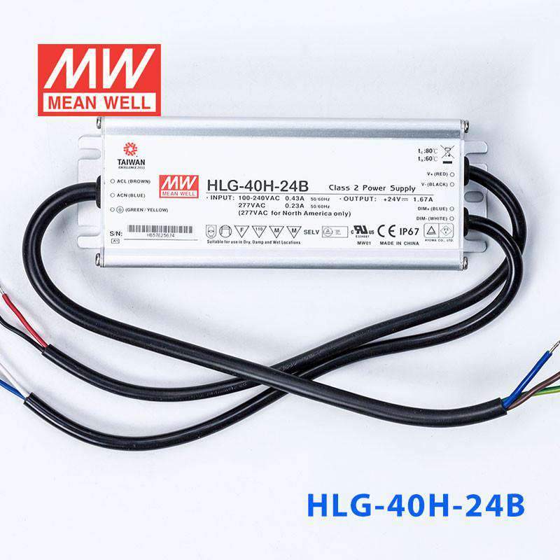 Mean Well HLG-40H-24B Power Supply 40W 24V - Dimmable 1.67A - PHOTO 2