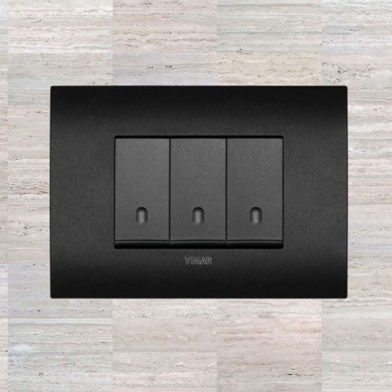 Vimar Arke Metal 3 Gang switch - Matt Graphite - 16A - PHOTO 6