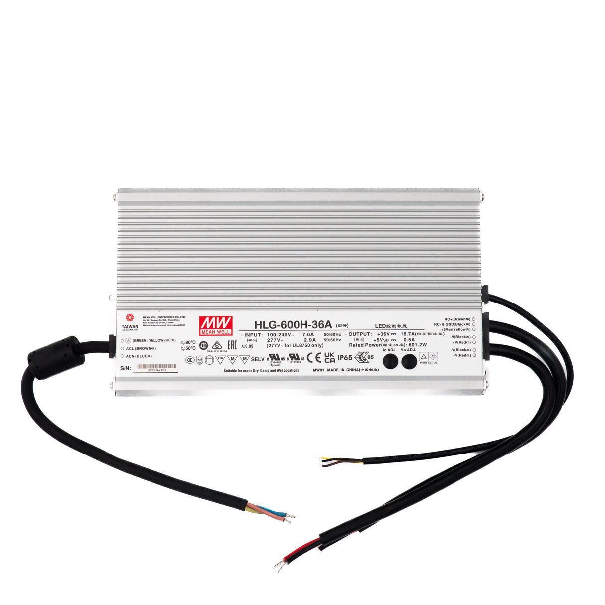 Mean Well HLG-600H-36A Power Supply 600W 36V - Adjustable 16.7A - PHOTO 1