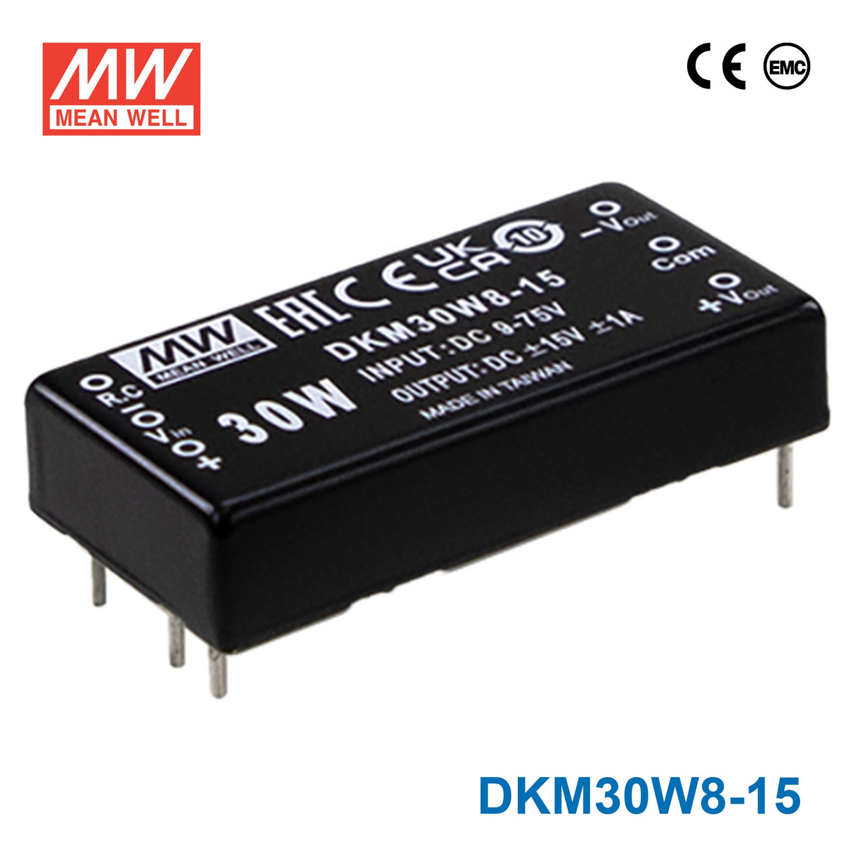 Mean Well DKM30W8-15 30W DC-DC Converter ±15VDC 1A
